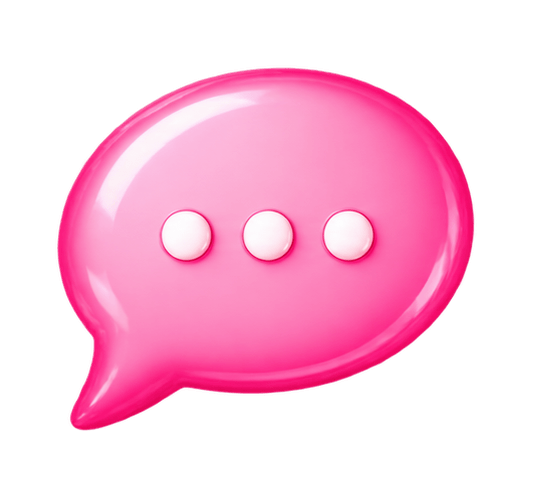 Pink chat bubble icon