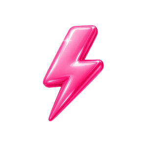 pink lightning bolt